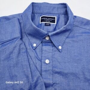 Charles Tyrwhitt Slim Fit Oxford Button Down Shirt XX Large Blue Non Iron
